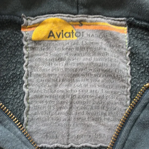 Gray Hooded Zip-Up aviator nation - Picture 2 of 8